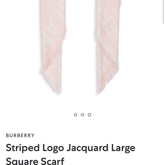 BNWT BURBERRY STRIPED LOGO JACQUARD LARGE SQUARE SCALF - Picture 10 of 14